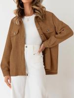 Otoño e Invierno Nueva Chaqueta Casual Ligera con Bolsillo de Diamante de Color Sólido para Mujer - details 17