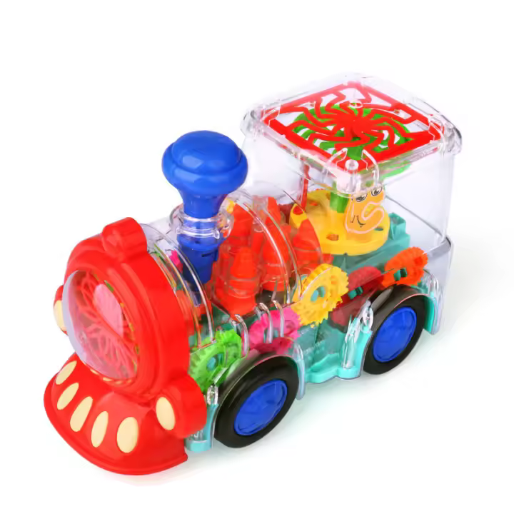 Tren de engranajes transparente eléctrico Universal, regalo creativo para el Día de los niños - 1