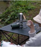 Rejilla plegable multifuncional para fogata, utensilios de cocina portátiles para acampar al aire libre, parrilla para barbacoa, estante para estufa de gas de madera - details 6