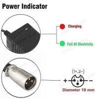 Cargador de litio para bicicleta eléctrica de 42v 4a para paquete de batería de iones de litio de 36v con XLR de 3 pines - details 3