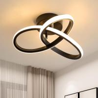 Plafón LED de Techo Nórdico, 22W, 2500LM - GOECO-3000/6500K, Luz Blanca Caliente/Fría - 25*25*12 CM - Negro - Diseño Floral - details 9