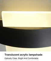 TOMAXIN Lámpara de pared LED de 24 cm lámpara de noche simple lámpara de pasillo sala de estar dormitorio tres colores - details 15