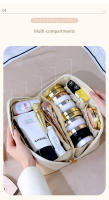 Bolsa de cosméticos de gran capacidad para mujer, bolsa de aseo impermeable, almacenamiento de maquillaje, conjunto organizador de viaje portátil - details 10