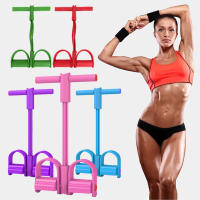Cuerda de tensión de entrenamiento de Yoga de 6 tubos, banda elástica de resistencia, recortadora de abdomen, multifunción - details 0