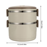Caja de almacenamiento de acero inoxidable, contenedores de almacenamiento de comida de 2/3/4 capas, adecuados para viajes de ejercicio - details 2