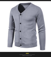 Cardigan de Moda para Hombres Abrigo de Punto de Manga Larga con Botones - details 15