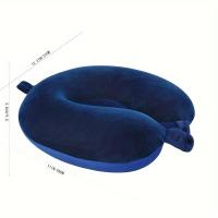 Almohada de viaje ajustable, almohada de espuma viscoelástica para el cuello, soporte para la cabeza, almohada suave para el cuello, 1 unidad - details 2