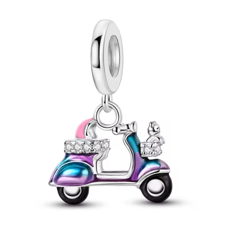 Encanto de Gato de Plata Esterlina 925 Cuentas de Zirconia Cúbica para Hacer Joyas - 1