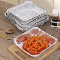 Bandeja de papel de aluminio para alimentos, caja de papel de aluminio antiadherente reutilizable para horno, herramientas para hornear barbacoa, bandeja para freidora de aire resistente al aceite, 6/7/8 pulgadas, 10 Uds. - details 7
