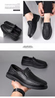 Nuevos zapatos de los hombres de piel de oveja zapatos de cuero de los hombres de un pedal zapatos casuales de los hombres de cuero genuino de mediana edad papá masculino de suela suave zapatos individuales - details 9
