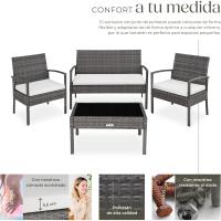 Jardín Exterior de Ratán y Aluminio Muebles Resistentes a la Intemperie - details 6