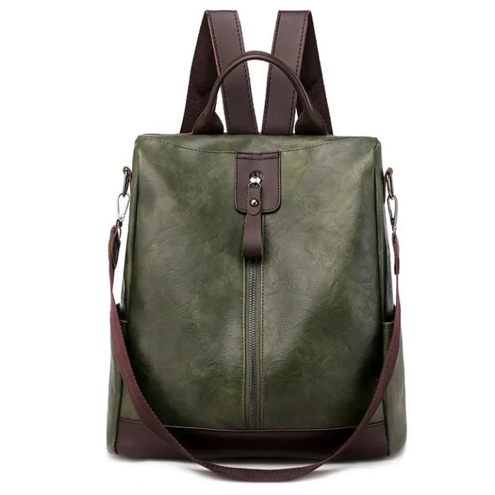 Mochila de Cuero pu antirobo para Mujer, bolso de mano, Bolsa de viaje informal - 1