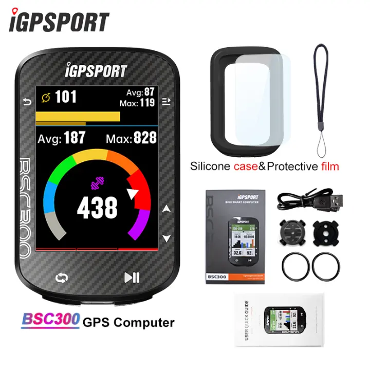 Computadora de Bicicleta GPS IGPSPORT BSC300 con Sensor de Cadencia ANT+ Velocímetro Inalámbrico Inteligente para Bicicletas Impermeables IPX7 con Pantalla Digital - 1