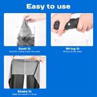 Toalla refrescante con capucha, toallas de refrigeración para cuello y cara, para Sauna, Yoga, Camping, entrenamiento, gris - details 6
