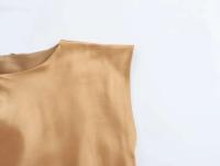 Vestido asimétrico con textura de satén francés para mujer, falda larga de temperamento versátil, moda de verano, 2024 - details 3