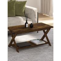 Simpliste Moderne Mesa de Centro Avec Croisée, Blanco - details 1