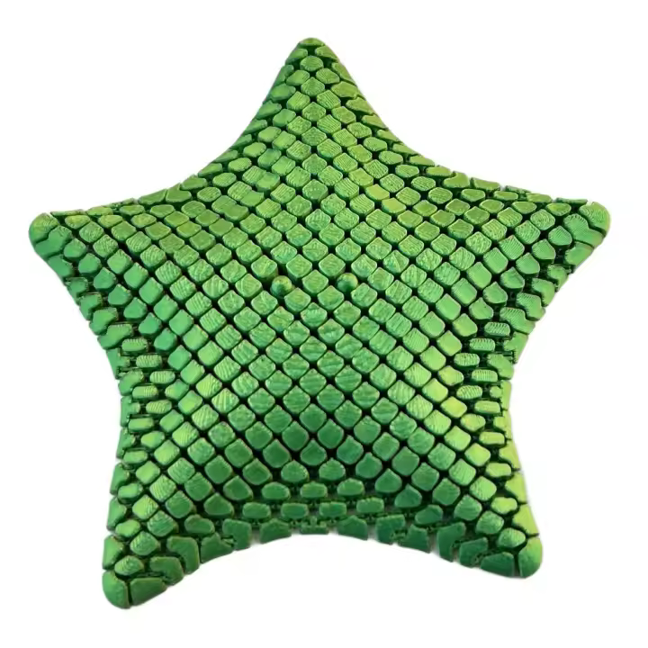 Juguetes de descompresión de estrella de mar de 5,5 pulgadas, articulaciones móviles, adornos decorativos de estrella de mar articulada, regalos de juguete impresos en 3D multicolor - 1