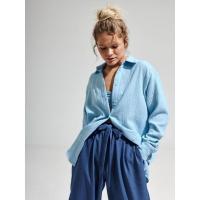 Blusas de manga larga de color sólido para mujer estilo coreano elegante y suelto - details 7