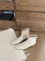 Versión coreana de versátil tubo corto botas delgadas nueva con falda botas cortas de tacón grueso zapatos franceses de mujer - details 11