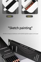 Lápices de boceto profesionales 14Pcs HB 2H 4H B 2B 3B 4B 5B 6B 7B 8B 10B 12B 14B para arte de graphito y pintura a mano estaciónes escolares - details 9