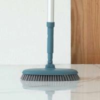 Cepillo para ducha, bañera y lavaplatos, con cepillo de limpieza de suelo de mango largo ajustable - details 5