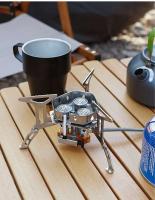 Estufa plegable portátil de tres cabezales VIES para acampar al aire libre, picnic, barbacoa, quemador de estufa a prueba de viento de alta potencia de 5800W - details 2