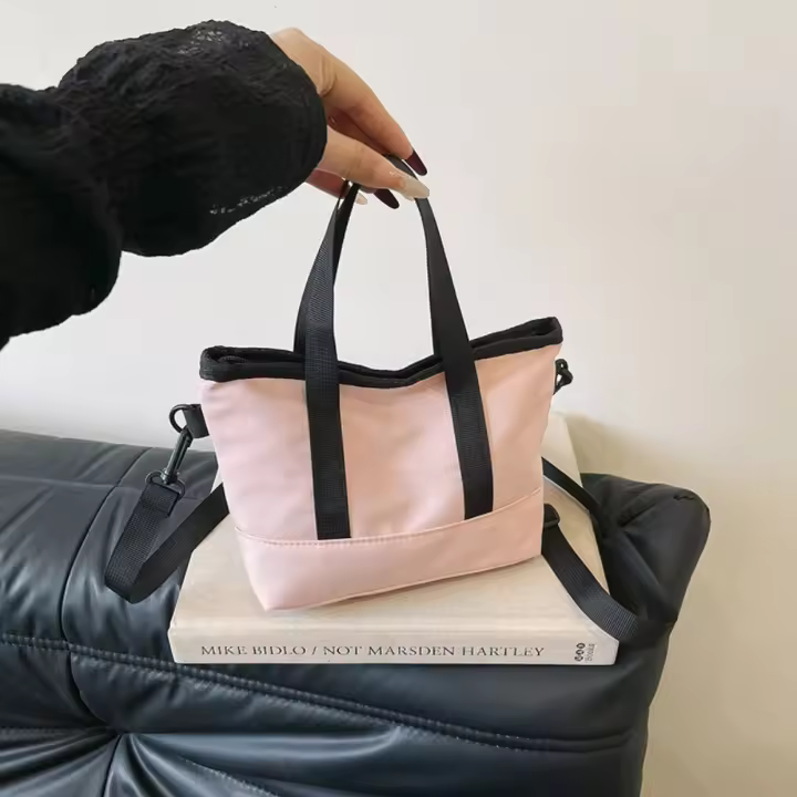 Mini bolso de hombro de nailon de secado rápido para hombre, bandolera con colgante Harajuku, monedero de Color sólido, paquete para teléfono móvil al aire libre - 1