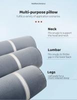 Almohada de Bolsón de Espuma de Memoria 100% Algodón Soporte de Dormir para Cuello Redondo - details 1