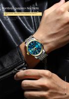 POEDAGAR Impermeable nuevo reloj de hombre doble calendario reloj de cuarzo luminoso - details 3