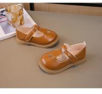 Zapatos de cuero de princesa para niñas, zapatos planos con correa en T, calados con corazón, bonitos y suaves, primavera y otoño, 2024 - details 4