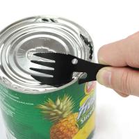 Villa multifuncional, cuchara, abrelatas, botella portátil, cubiertos, multiherramienta, equipo de camping, tenedor, acero inoxidable - details 2