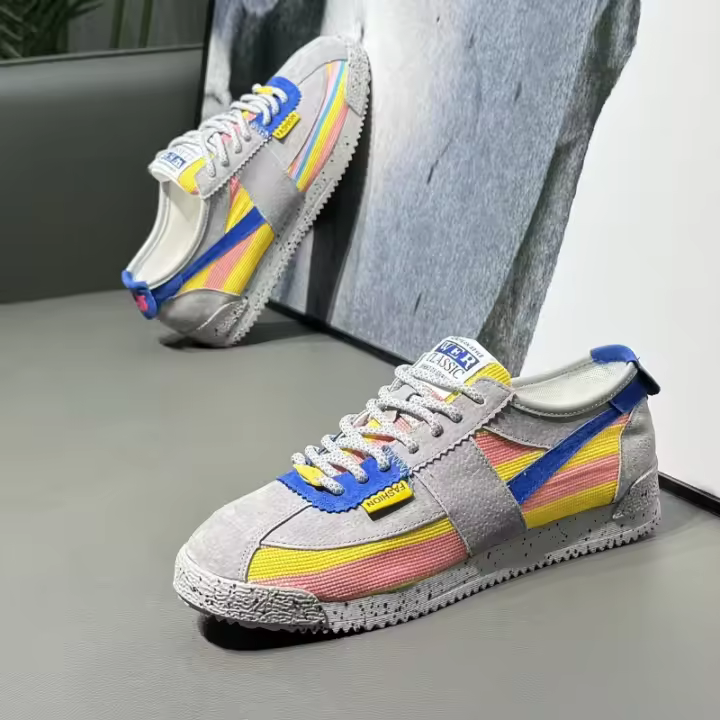 Nueva Moda De Los Hombres Zapatos Casuales Moda Retro Transpirable Suela Blanda Zapatos - 1