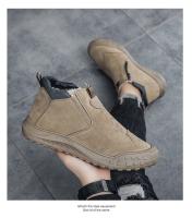 Botas cortas para hombre con aislamiento de felpa, zapatos informales, botas de nieve antideslizantes de suela gruesa, zapatos de algodón para invierno al aire libre, botines para hombre - details 17