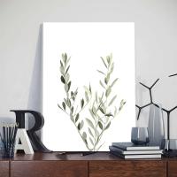 Pintura Nórdica de Arte de Pared en Lienzo JUBEER con Marco Posters de Hojas de Plantas Minimalistas Pictras para Decoración del Hogar - details 6