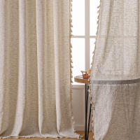 Cortinas de Salón con Efecto Lino,Cortina translúcida, Decoración del Hogar Moderna para Dormitorio,Comedor y estudio - details 4
