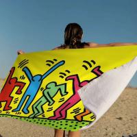 Keiths Haring Beach para niños, baño personalizado, piscina, vacaciones, toalla de picnic, regalo de fiesta - details 2