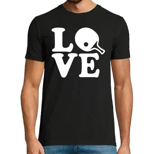 amor ping pong,Camiseta de Pádel Divertido, ropa para exteriores - 1