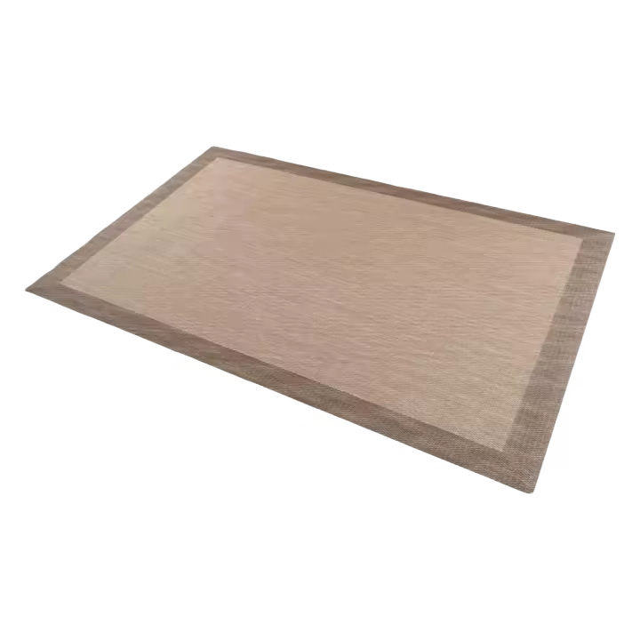 Alfombra Vinílica Premium de Alta Gama Antideslizante, Lavable, Resistente para Sala de Estar, Cocina, Dormitorio, Pasillo Marrón Claro 60x90 cm - 1