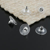Pendientes de latón y rueda de goma de Color dorado de 18K, tapón trasero de goma, accesorios para hacer joyas Diy de alta calidad para mujer - details 6