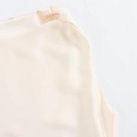 Vestido largo plisado sin mangas para mujer, prenda de seda con textura satinada, cuello redondo, elegante y a la moda - details 24