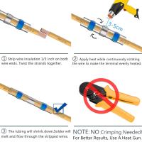 Manguitos de soldadura termorretráctiles, 50 piezas, conectores de terminales a tope de crimpado de alambre con caja de 1,5-6,0mm - details 2