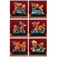 Mini escultura de Animal Feng Shui Retro chino de resina, regalo de mascota dragón de Año Nuevo 2024 - details 0