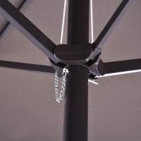 Parasol Doble para Jardín Sombrilla Gigante Anti UV con Manivela Tamaño 4,55x2,65x2,38 m Color Gris - details 3