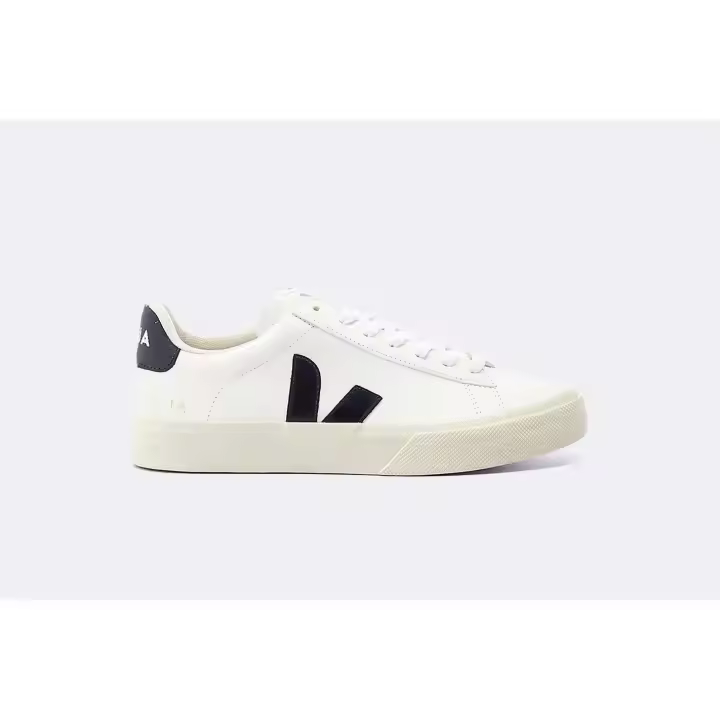 Zapatillas Veja Campo Chromefree Leather Blanco Negro para Mujer - 1