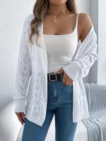 Suéter de Punto para Mujer Primavera Otoño Estilo Suelto, Manga Larga, Moda de Oficina, Crochet Ligero - details 7