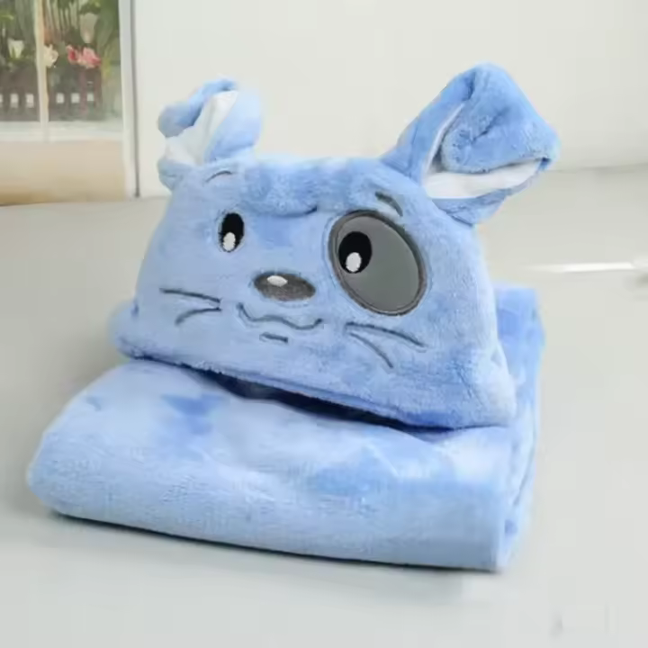 Toalla de Baño de Oso para Bebé Suave, Patrón de Dibujos Animados, 100cm - 1