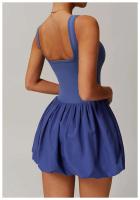Falda Deportiva de Dos Piezas Falsa para Mujer Traje de Yoga Antireflejo - details 6