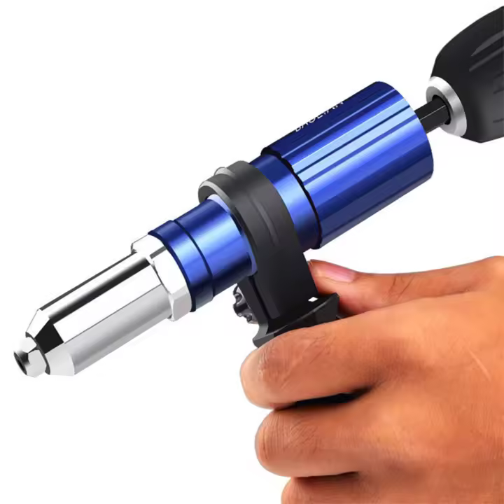 Pistola eléctrica de remachado, remachadora con tuerca y taladro adaptador, herramienta inalámbrica de 2,4mm-4,8mm - 1