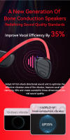 VAORLO Auriculares inalámbricos originales de conducción ósea verdadera IPX6 Impermeables HiFi Deportes Correr Juegos Música Gancho para la oreja Auriculares Bluetooth 5.3 con micrófono Compatible con Sony Xiaomi iPhone - details 4