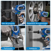 Kamolee-llave eléctrica DTW500, inalámbrica, sin escobillas, 1200 N.m, batería y cargador incluidos, Compatible con batería Makita de 18V - details 2